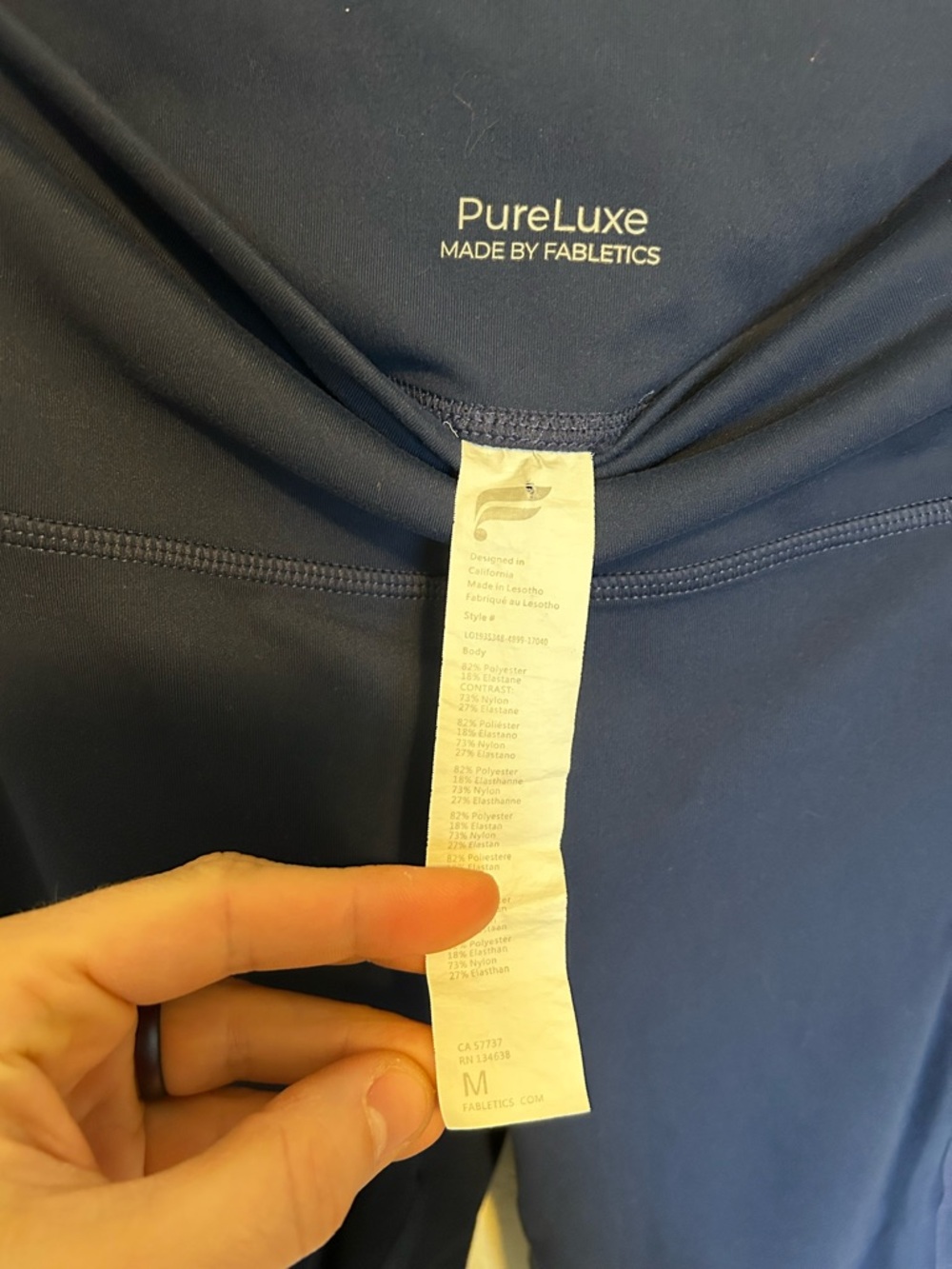 PureLuxe by Fabletics Navy Active Leggings
